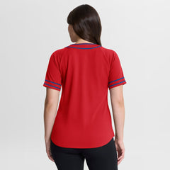 Philadelphia Phillies Fanatics Women's Diva Race Ahead Raglan V-Neck T-Shirt - Red T-shirts