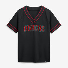 Arizona Diamondbacks Fanatics Women's Diva Race Ahead Raglan V-Neck T-Shirt - Black T-shirts