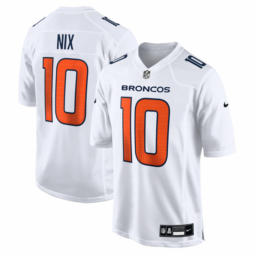 NFL Bo Nix Denver Broncos Tundra Fashion Game Jersey - White