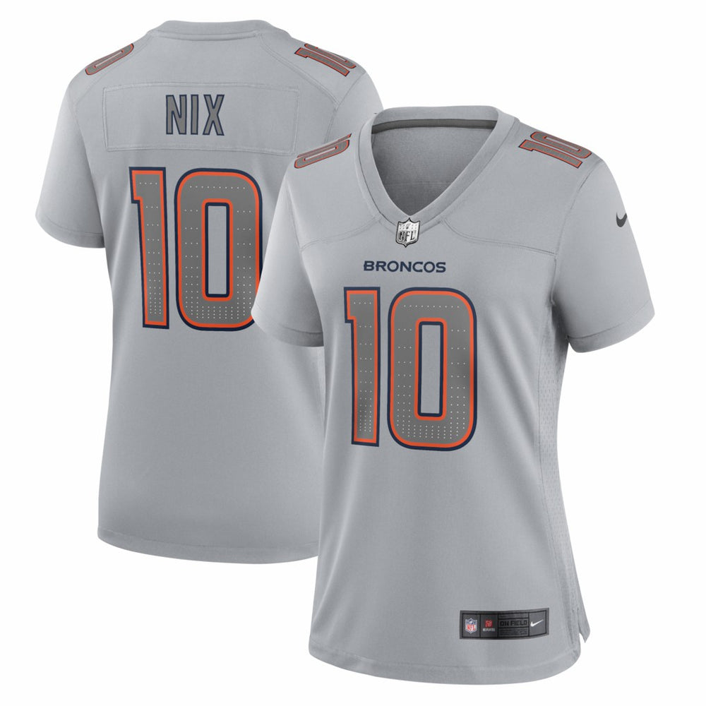 NFL Bo Nix Denver Broncos Women's Fashion Atmosphere Fashion Game Jersey - Gray