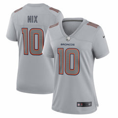 NFL Bo Nix Denver Broncos Women's Fashion Atmosphere Fashion Game Jersey - Gray
