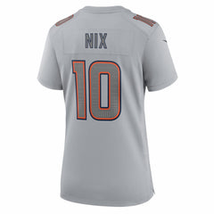 NFL Bo Nix Denver Broncos Women's Fashion Atmosphere Fashion Game Jersey - Gray