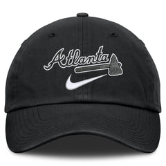 Atlanta Braves Nike Primetime Club Adjustable Hat - Black Hats