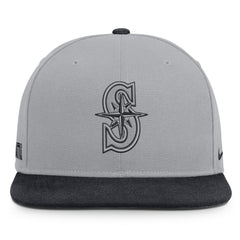 Seattle Mariners Nike Primetime Pro Dri-FIT Snapback Hat - Gray/Navy Hats