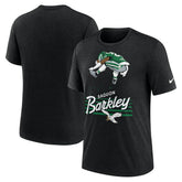 Saquon Barkley Philadelphia Eagles Player Graphic T-Shirt Heather Black