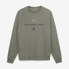 Chicago Cubs Nike Statement Primary Raglan Dri-FIT Sweatshirt - Olive Sweatshirts