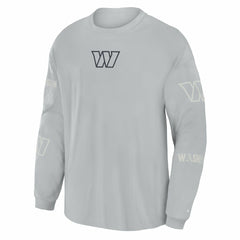 Washington Commanders Oversized Type Play Long Sleeve T-Shirt Gray