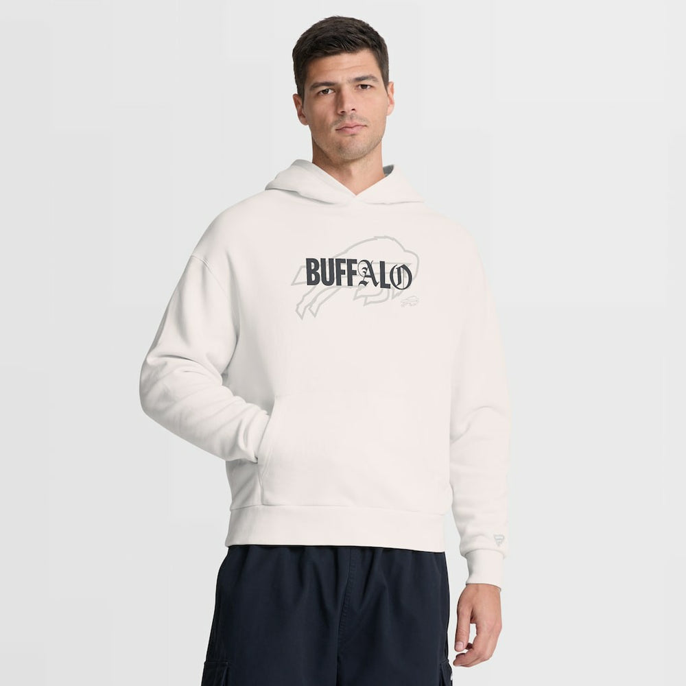 Buffalo Bills Oversized Type Play Location Hoodie Cream