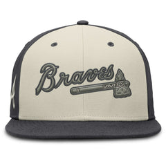 Atlanta Braves Nike Dri-FIT True Fitted Hat - Cream Hats