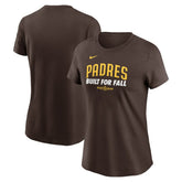 San Diego Padres Nike Women's 2025 MLB Postseason Authentic Collection T-Shirt - Brown T-shirts