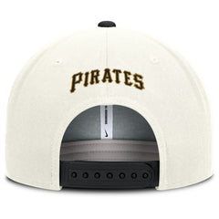 Pittsburgh Pirates Nike Cooperstown Pro Dri-FIT Snapback Hat - Cream/Black Hats