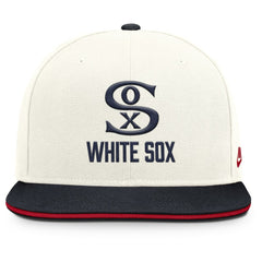Chicago White Sox Nike Cooperstown Pro Dri-FIT Snapback Hat - Cream/Navy Hats
