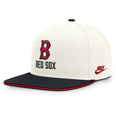 Boston Red Sox Nike Cooperstown Pro Dri-FIT Snapback Hat - Cream/Navy Hats