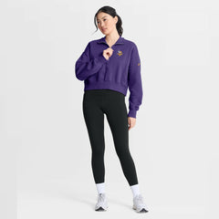 Minnesota Vikings Women's Phoenix Fleece Quarter-Zip Sweatshirt Purple