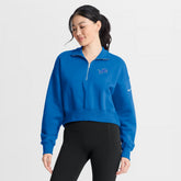 Detroit Lions Women's Phoenix Fleece Quarter-Zip Sweatshirt Blue