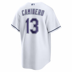 MLB Junior Caminero Tampa Bay Rays Nike Alternate 2 Replica Jersey - White