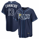 MLB Junior Caminero Tampa Bay Rays Nike Road Replica Jersey - Navy