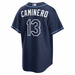 MLB Junior Caminero Tampa Bay Rays Nike Road Replica Jersey - Navy