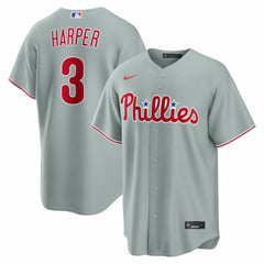 MLB Bryce Harper Philadelphia Phillies Nike Road Replica Jersey - Gray