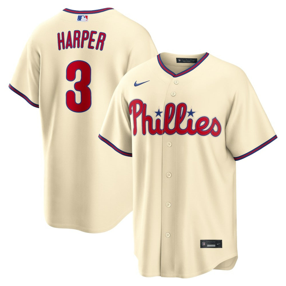 MLB Bryce Harper Philadelphia Phillies Nike Alternate Replica Jersey - Cream