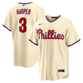 MLB Bryce Harper Philadelphia Phillies Nike Alternate Replica Jersey - Cream