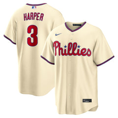 MLB Bryce Harper Philadelphia Phillies Nike Alternate Replica Jersey - Cream