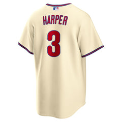 MLB Bryce Harper Philadelphia Phillies Nike Alternate Replica Jersey - Cream
