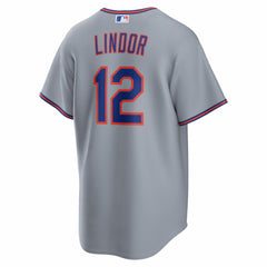 MLB Francisco Lindor New York Mets Nike Road Replica Jersey - Gray