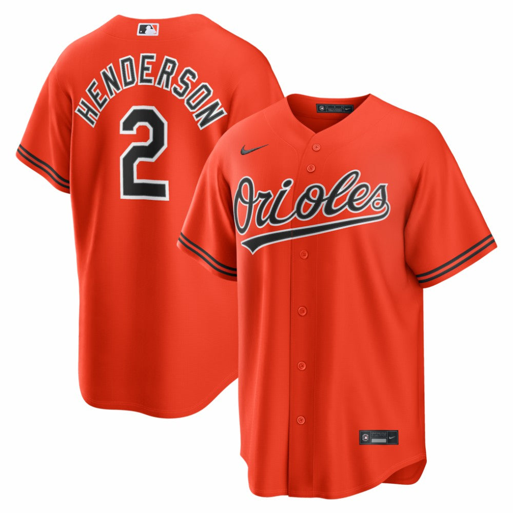 MLB Gunnar Henderson Baltimore Orioles Nike Alternate 2 Replica Jersey - Orange