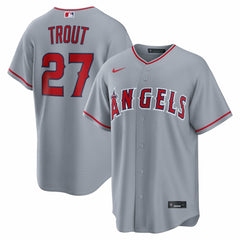 MLB Mike Trout Los Angeles Angels Nike Road Replica Jersey - Gray