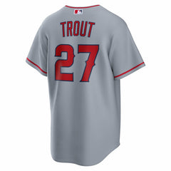 MLB Mike Trout Los Angeles Angels Nike Road Replica Jersey - Gray