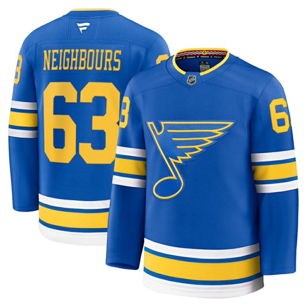 NHL Jake Neighbours St. Louis Blues Fanatics Home Premium Jersey - Blue