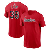 Steven Kwan Cleveland Guardians Nike Name & Number T-Shirt - Red T-shirts