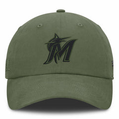 Miami Marlins Fanatics Pine Rider Adjustable Hat - Olive Hats