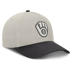 Milwaukee Brewers Fanatics Wonder A-Frame Adjustable Hat - Stone/Graphite Hats