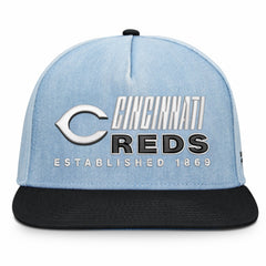Cincinnati Reds Fanatics Twinbill Snapback Hat - Denim Hats