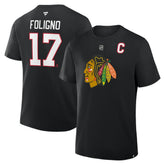 NHL Nick Foligno Chicago Blackhawks Fanatics Authentic Stack Name & Number T-Shirt - Black