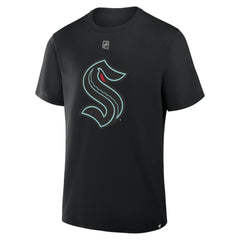NHL Philipp Grubauer Seattle Kraken Fanatics Authentic Stack Name & Number T-Shirt - Black
