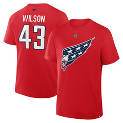 NHL Tom Wilson Washington Capitals Fanatics Authentic Stack Name & Number T-Shirt - Red