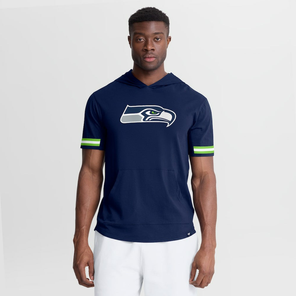 Seattle Seahawks Optimal Play Short Sleeve Hooded T-Shirt College Navy