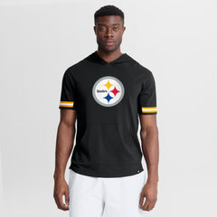 Pittsburgh Steelers Optimal Play Short Sleeve Hooded T-Shirt Black