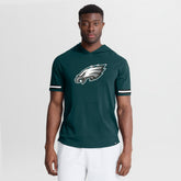 Philadelphia Eagles Optimal Play Short Sleeve Hooded T-Shirt Midnight Green