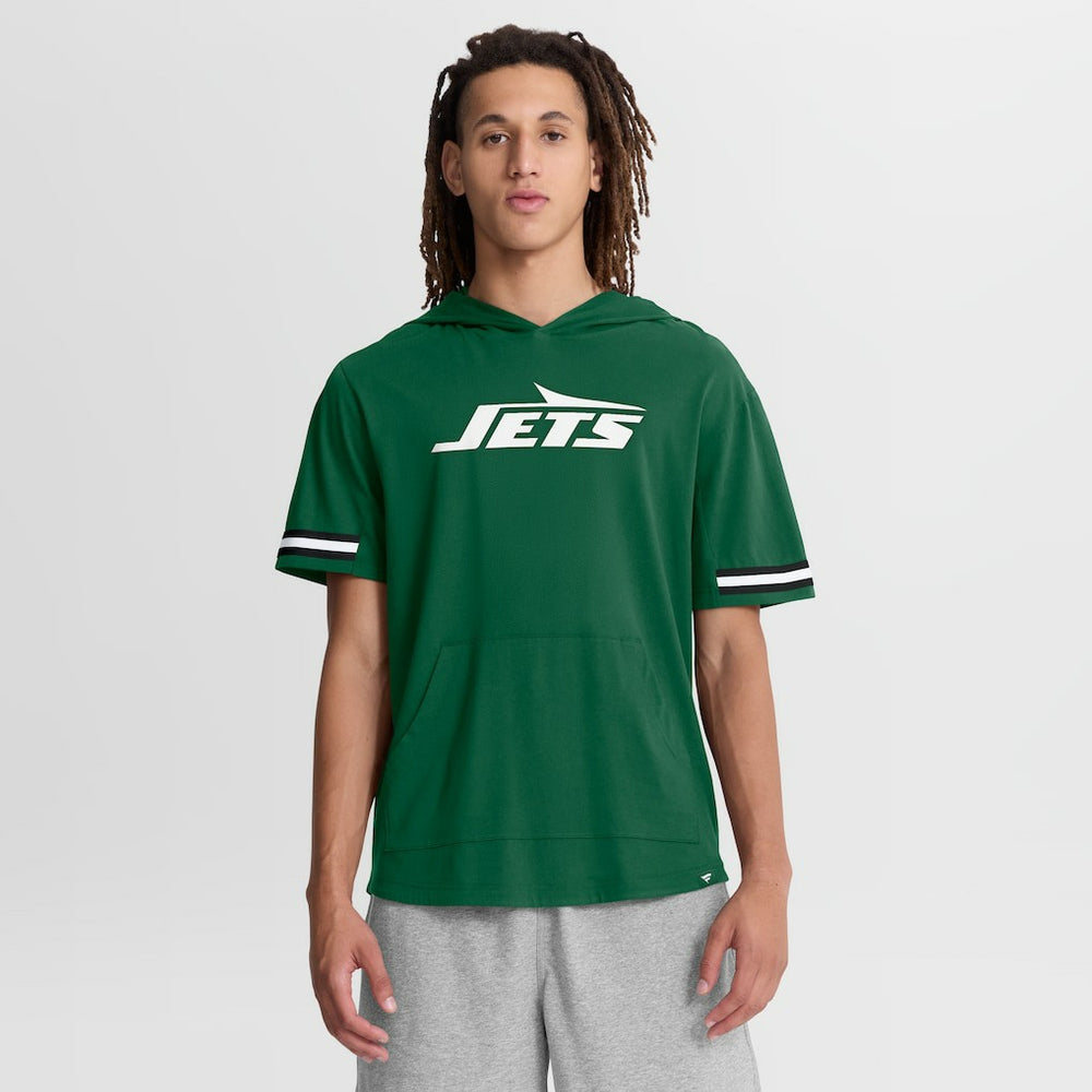 New York Jets Optimal Play Short Sleeve Hooded T-Shirt Green