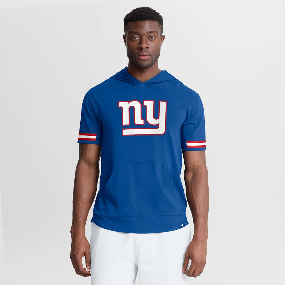 New York Giants Optimal Play Short Sleeve Hooded T-Shirt Royal