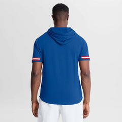 New York Giants Optimal Play Short Sleeve Hooded T-Shirt Royal