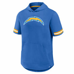 Los Angeles Chargers Optimal Play Short Sleeve Hooded T-Shirt Powder Blue