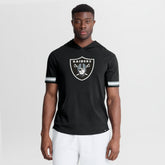 Las Vegas Raiders Optimal Play Short Sleeve Hooded T-Shirt Black