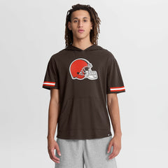 Cleveland Browns Optimal Play Short Sleeve Hooded T-Shirt Brown