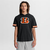 Cincinnati Bengals Optimal Play Short Sleeve Hooded T-Shirt Black