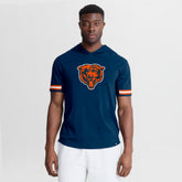 Chicago Bears Optimal Play Short Sleeve Hooded T-Shirt Navy